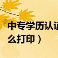 中专学历认证报告怎么打印（学历认证报告怎么打印）