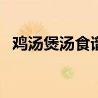 鸡汤煲汤食谱大全（鸡肉炖汤的做法大全）