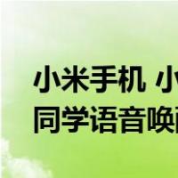 小米手机 小爱同学语音唤醒（小米手机小爱同学语音唤醒）