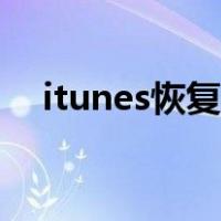 itunes恢复教程（itunes怎么恢复手机）