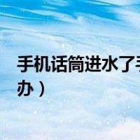 手机话筒进水了手机声音变小了怎么办（手机话筒进灰怎么办）