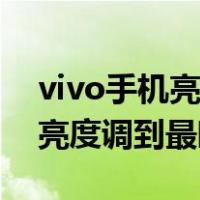 vivo手机亮度调到最暗还是很亮（vivo手机亮度调到最暗）