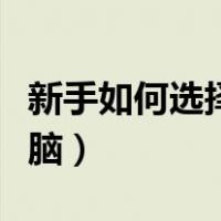 新手如何选择电脑台式（新手如何选购台式电脑）