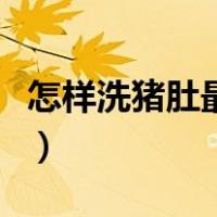 怎样洗猪肚最快最干净（猪肚清洗的最佳方法）