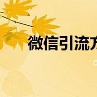 微信引流方法加好友（微信引流方法）