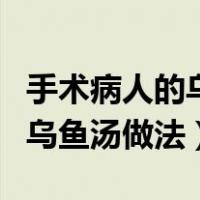 手术病人的乌鱼汤做法视频窍门（手术病人的乌鱼汤做法）
