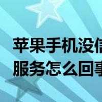 苹果手机没信号无服务怎么回事（苹果手机无服务怎么回事）