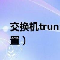 交换机trunk端口作用（交换机trunk端口配置）