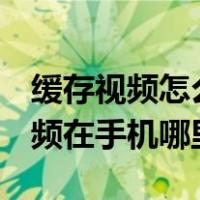 缓存视频怎么保存到手机相册（b站缓存的视频在手机哪里）