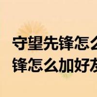 守望先锋怎么加好友发送请求点不了（守望先锋怎么加好友）