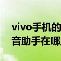 vivo手机的语音助手在哪里设置（vivo的语音助手在哪里）