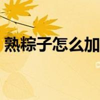 熟粽子怎么加热比较好吃（熟粽子怎么加热）