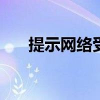 提示网络受限（网络受限制或无连接）