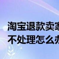 淘宝退款卖家不处理怎么办理（淘宝退款卖家不处理怎么办）