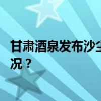 甘肃酒泉发布沙尘蓝色预警，局地将出现沙尘暴 这是什么情况？