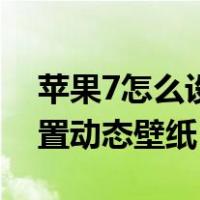 苹果7怎么设置动态壁纸锁屏（苹果7怎么设置动态壁纸）