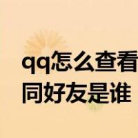 qq怎么查看共同好友是谁啊（qq怎么查看共同好友是谁）