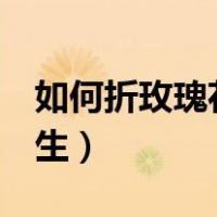 如何折玫瑰花 小学生纸（如何折玫瑰花 小学生）