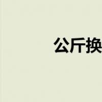 公斤换算吨公式（公斤换算吨）