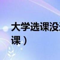 大学选课没选上怎么办 有什么后果（大学选课）