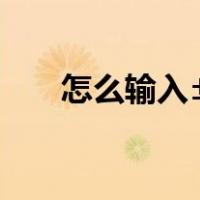 怎么输入±符号（加减号一起怎么打）