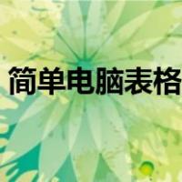 简单电脑表格制作教程（电脑表格制作教程）