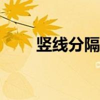 竖线分隔符怎么打（分隔符怎么打）