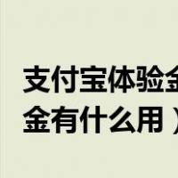 支付宝体验金有什么用怎么体验（支付宝体验金有什么用）
