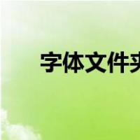 字体文件夹在哪里（字体文件夹在哪）