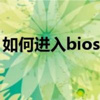 如何进入bios界面设置（如何进入bios界面）