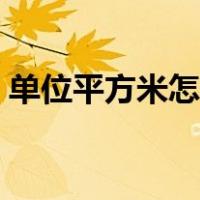 单位平方米怎么打出来（平方米怎么打出来）