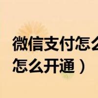 微信支付怎么开通信用卡收款功能（微信支付怎么开通）