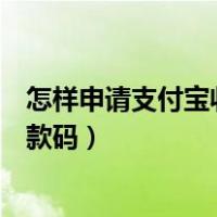 怎样申请支付宝收款码支持信用卡支付（怎样申请支付宝收款码）