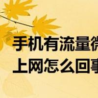 手机有流量微信连不上网怎么回事（微信连不上网怎么回事）