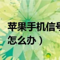 苹果手机信号差怎么办解决（苹果手机信号差怎么办）