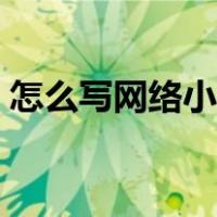 怎么写网络小说新手入门（怎么写网络小说）