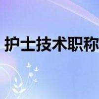 护士技术职称怎么填写（技术职称怎么填写）