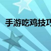 手游吃鸡技巧和思路 高级（手游吃鸡技巧）