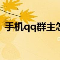 手机qq群主怎样退群（手机怎么退出qq群）
