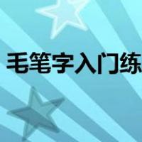 毛笔字入门练习用什么笔（毛笔字入门练习）