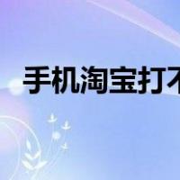 手机淘宝打不开怎么办（手机淘宝打不开）