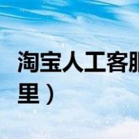 淘宝人工客服在哪里扣款（淘宝人工客服在哪里）
