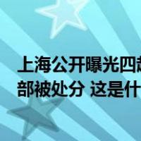 上海公开曝光四起违反中央八项规定精神典型问题，多名干部被处分 这是什么情况？