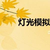 灯光模拟错一个扣几分（灯光模拟）