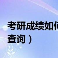 考研成绩如何查询客观题分数（考研成绩如何查询）
