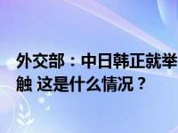 外交部：中日韩正就举行三国合作系列的高级别会议保持接触 这是什么情况？