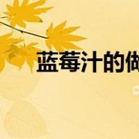 蓝莓汁的做法 破壁机（蓝莓汁的做法）