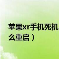 苹果xr手机死机了关不了怎么办怎么重启（苹果x死机了怎么重启）
