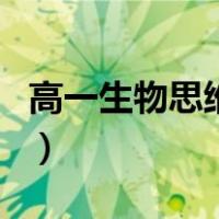 高一生物思维导图怎么画（高一生物思维导图）