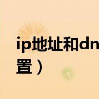ip地址和dns地址怎么设置（dns地址怎么设置）